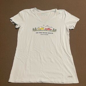 Life Is Good White Short Sleeve Tee